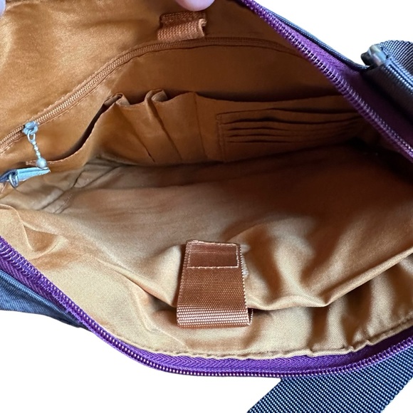 Baggallini Nylon Crossbody Purse Mustard Brown Neutrals - Picture 4 of 6